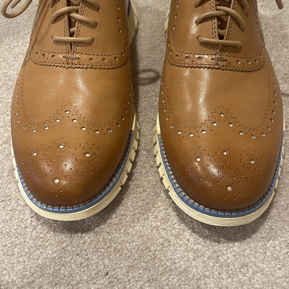 Cole Haan, the Mens' ZERØGRAND Remastered Wingtip Leather Oxford Size 7W - Picture 8 of 9